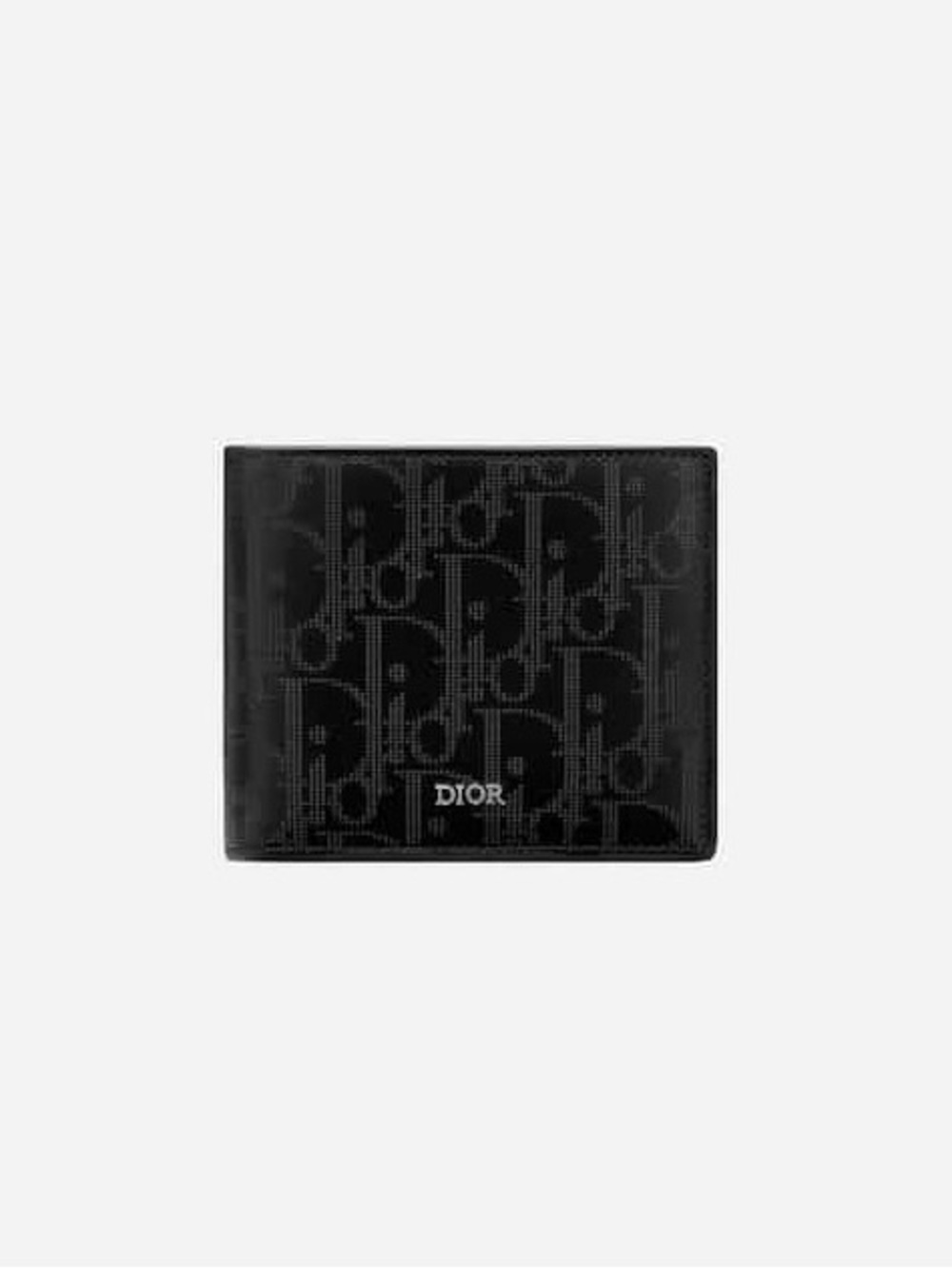 Dior Compact Oblique Jacquard Black Wallet